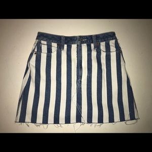 A+F - striped jean skirt